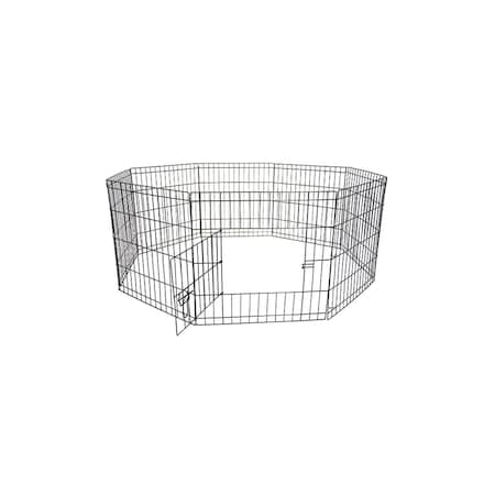 Iconic Pet Iconic Pet 92143 24h in. Octagon Eight Panel Portable Foldable Pet Dog Cat Wire Pen 92143